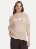 Swetry damskie - Kontatto Sweter 3M0915C Beżowy Regular Fit - miniaturka - grafika 1