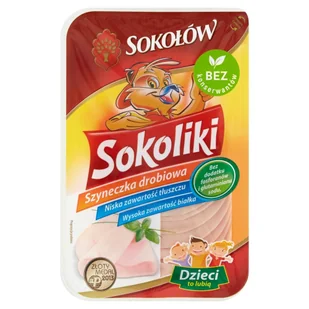 Szyneczka Drobiowa Plastry 100 G Sokoliki - Pasztet i przetwory mięsne - miniaturka - grafika 1