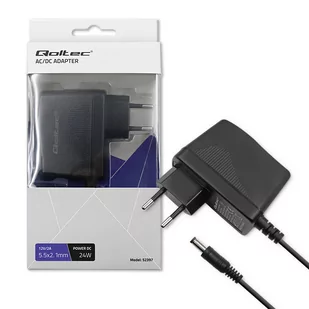 Qoltec Zasilacz wtyczkowy 24W 12V 2A 5.5*2.1 - Zasilacze do laptopów - miniaturka - grafika 1