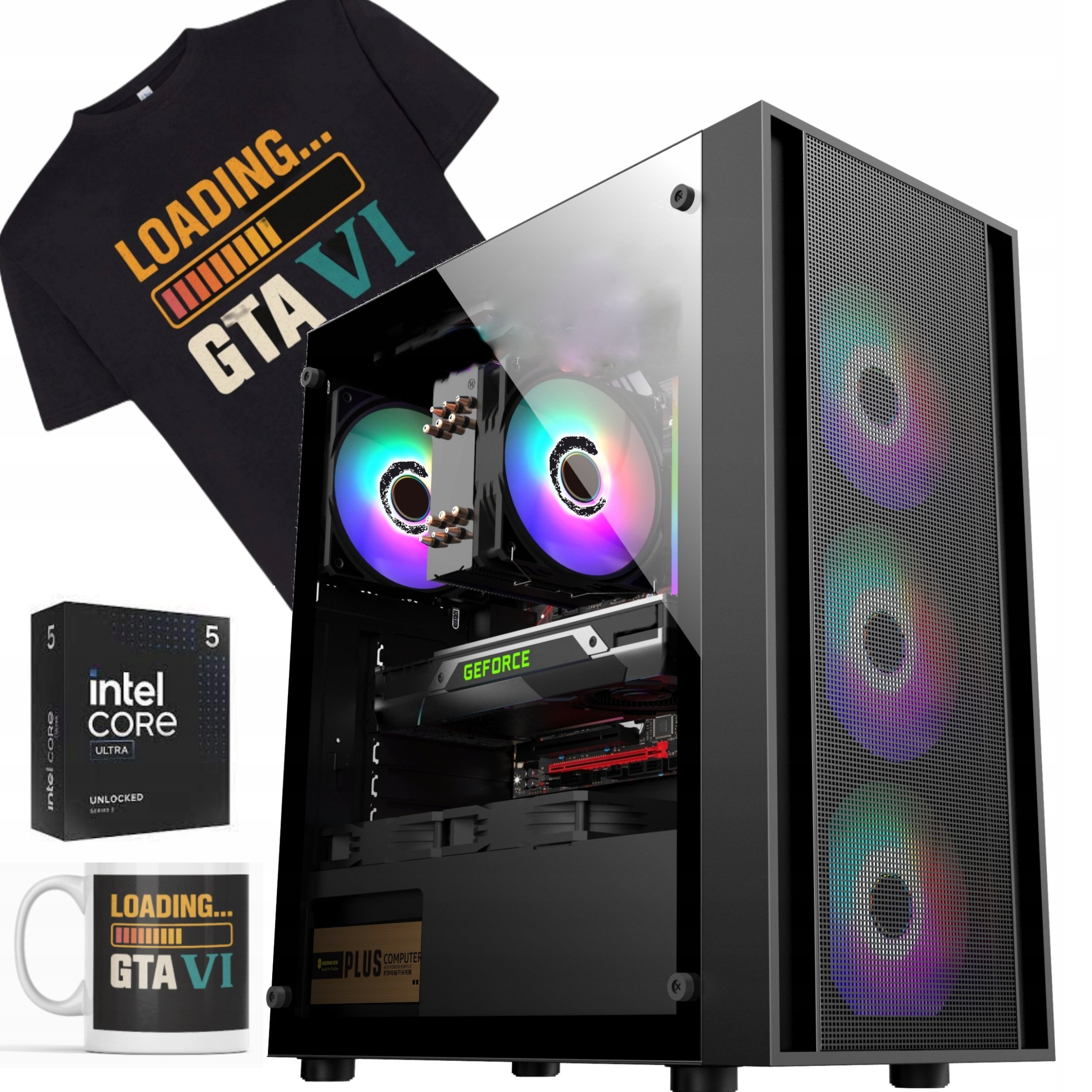 Komputer do gier INTEL ULTRA 5 225F /RTX 5070 /32GB DDR5 /GTA VI BOX/ WiFi