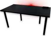 Biurka gamingowe - Biurko Daming Model 3 Czarne 136 cmx66 cm x 2,8 cm z prostokątnym przepustem na kable - miniaturka - grafika 1