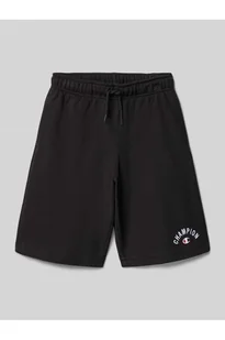 Szorty z dzianiny dresowej z wyhaftowanym logo - Champion - Spodnie sportowe damskie - miniaturka - grafika 1