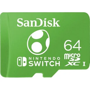 Karta pamięci SANDISK 64GB MicroSDXC do Nintendo Switch Yoshi Edition SDSQXAO-064G-GN6ZN - Karty pamięci - miniaturka - grafika 1