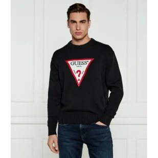 Guess Jeans Sweter Regular Fit - Swetry męskie - miniaturka - grafika 1