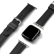 Akcesoria do smartwatchy - Ringke Ringke Rubber One silikonowa bransoleta opaska pasek do zegarka smartwatch Watch 6 44mm / Watch 5 44mm / Watch 4 44mm / Watch SE 44mm czarny (AW-B-44-10) AW-B-44-10 - miniaturka - grafika 1