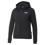 Bluzy damskie - Bluza z kapturem damska Puma ESS FULL-ZIP FL czarna 84720101-S - miniaturka - grafika 1