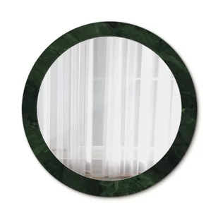 Nowoczesne Okrągłe Lustro Zielony marmurek 80cm - Lustra - miniaturka - grafika 1