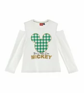 Bluzki dla dziewczynek - Bluzka dziewczęca Disney Mickey Mouse zielona Original Marines - miniaturka - grafika 1