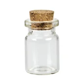 Dekoratorstwo - Buteleczka Szklana 20X30Mm 3Cm Z Korkiem 5Szt. - miniaturka - grafika 1