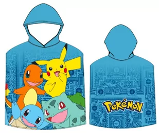 Ponczo ręcznik POKEMON dla dzieci 50 x 100 kaptur - Okrycia kąpielowe dla dzieci - miniaturka - grafika 1