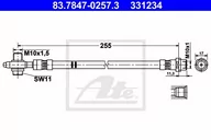 Przewody hamulcowe - Przewód hamulcowy elastyczny ATE 83.7847-0257.3 - miniaturka - grafika 1
