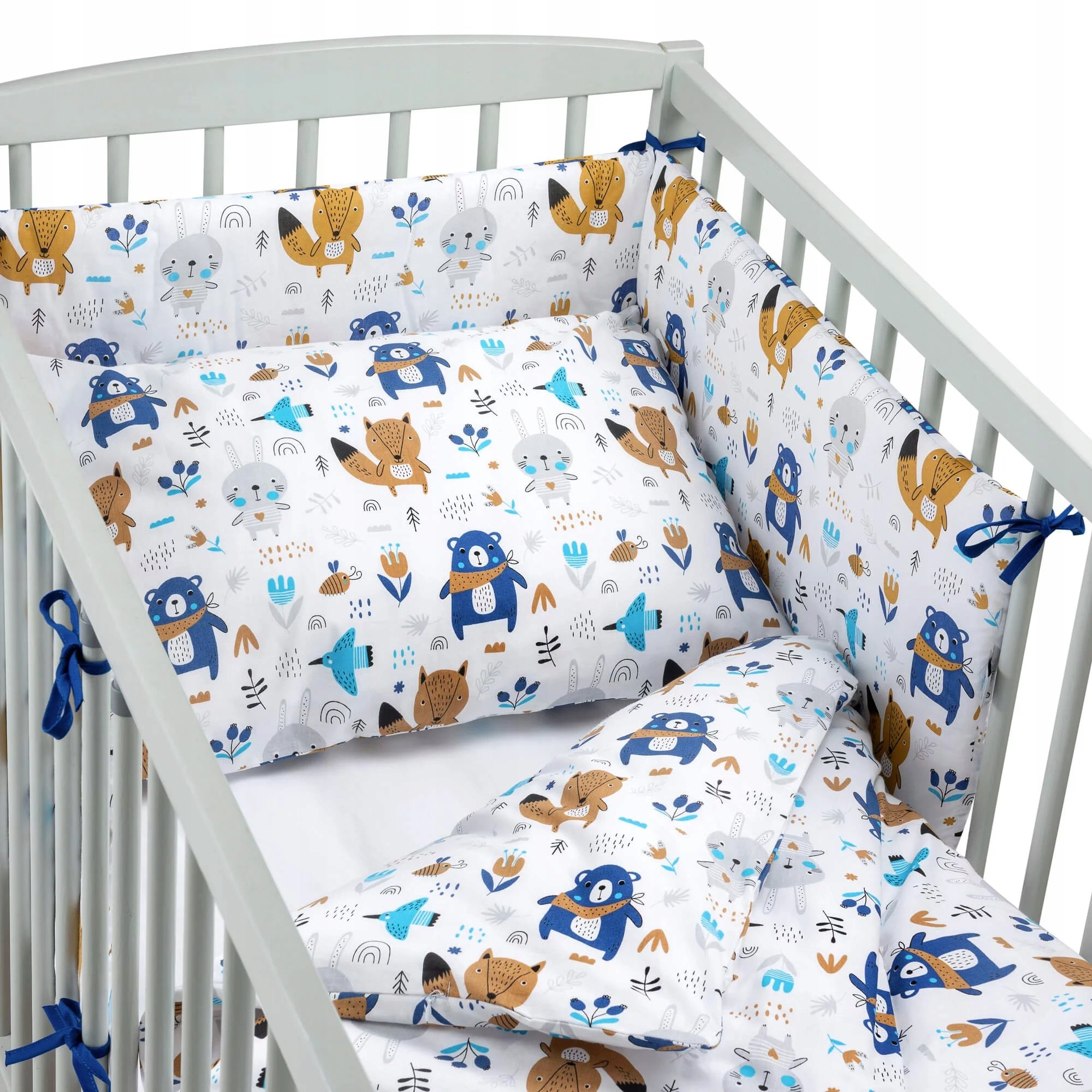 Pościel do łóżeczka 60x120 zestaw 4 elementowy bawełna 100% Pepi