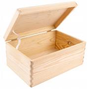 Pudełka i szkatułki - Creative Deco Drewniane Pudełko z Wiekiem | 30 x 20 x 14 cm | Kolor naturalny, nielakierowane - miniaturka - grafika 1