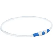 Odblaski i adresówki - Trixie Opaska odblaskowa Flash USB, tworzywo sztuczne Niebieski S-M - miniaturka - grafika 1