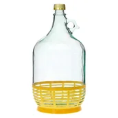 Domowy wyrób alkoholu - Gąsior Dama z zakrętką i koszem - 5 L - miniaturka - grafika 1