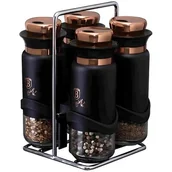 Pojemniki na przyprawy - Dudson Berlinger Haus 5-częściowy zestaw pojemników na przyprawy w stojaku Black Rose Collection - miniaturka - grafika 1