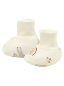 Buty dla dziewczynek - Niemowlęce buciki niechodki z nadrukiem kremowe Nicol,r.ONESIZE - miniaturka - grafika 1