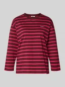 Bluzki damskie - Bluzka z długim rękawem o kroju comfort fit z czystej bawełny model ‘BANILLA’ - miniaturka - grafika 1