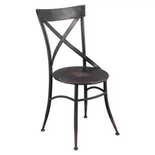 Krzesło loftowe MIA HOME Warehouse, czarne, 41x41x88 cm - Krzesła - miniaturka - grafika 1