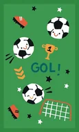 Okrycia kąpielowe dla dzieci - Ręczniczek do przedszkola 30x50 Kids zielony piłka nożna bawełniany 350g/m2 - miniaturka - grafika 1