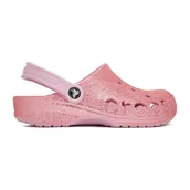 Klapki i japonki damskie - Klapki basenowe Crocs C-BAYA GLITTER CLOG 205925-6GD - miniaturka - grafika 1