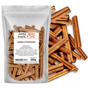 CYNAMON LASKI 200g Laska cynamonu Całe naturalne aromatyczne jakość Kol-Pol - Przyprawy i zioła sypkie - miniaturka - grafika 1