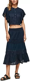 Pepe Jeans Spódnica damska Pelia, Niebieski (Dulwich), XS - Spódnice - miniaturka - grafika 1