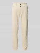 Spodnie damskie - Spodnie z drobnego sztruksu o kroju boyfriend fit z mieszanki bawełny - miniaturka - grafika 1