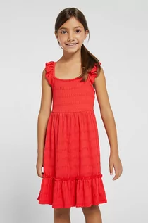 Sukienki - Mayoral Mayoral sukienka dziecięca kolor czerwony mini rozkloszowana - grafika 1