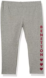 United Colors of Benetton Dziewczęce legginsy 3KF4I0465, Melange Light Grey 501, 82 cm - Legginsy - miniaturka - grafika 1