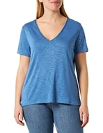 Koszulki i topy damskie - Vila Vinoel Lurex S/S Top-Noos koszulka damska, federal blue, XXL - miniaturka - grafika 1