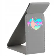 Uchwyty samochodowe do telefonów - Uchwyt Podstawka BRACKET SZARY Fuck Heart Wzory - miniaturka - grafika 1