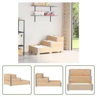 The Living Store 3-poziomowa podwyższona donica - 120x80 cm - lite drewno sosnowe - Donice Ogrodowa - Donice The Living Store 3-poziomowa podwyższona donica - 120x80 cm - lite drewno sosnowe - Donice Ogrodowa - Donice - miniaturka - grafika 1