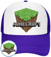 Czapki i chusty sportowe męskie - CZAPKA Z DASZKIEM MINECRAFT DLA DZIECI NA LATO NIEBIESKA BEJSBOLÓWKA - miniaturka - grafika 1