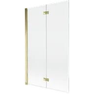 Parawany nawannowe - Mexen Mist parawan nawannowy 2-skrzydłowy lewy 110 x 150 cm, transparent, złoty - 8A9-110-002-50-00-L - miniaturka - grafika 1