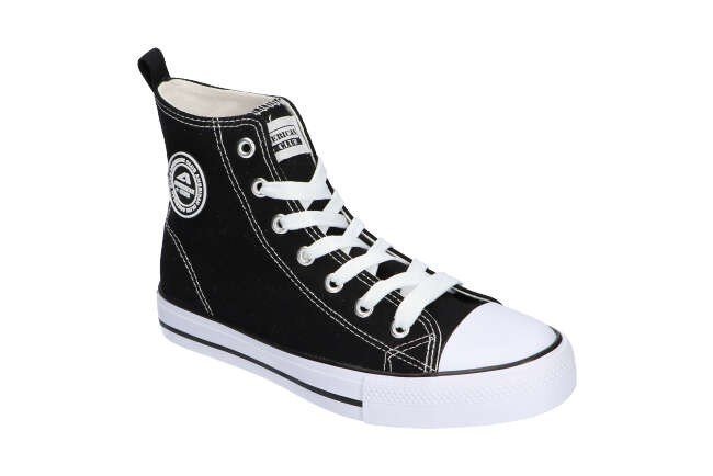 AMERICAN CLUB LH70 ORYGINALNE, WYSOKIE TRAMPKI TENISÓWKI DAMSKIE CZARNE 38