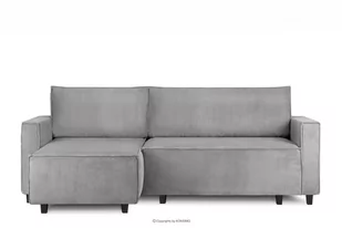 Duży rozkładany narożnik sztruks jasny szary prawy/lewy NAPI - Narożniki - miniaturka - grafika 1