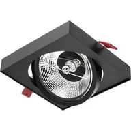 Lampy pozostałe - Oprawa Podtynkowa Ruchoma Gu10 Es111 Kwadrat Czarna Carpi Lumiled - miniaturka - grafika 1