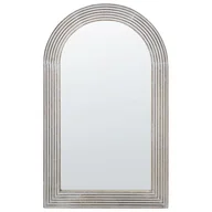 Lustra - Drewniane lustro ścienne 65 x 107 cm złamana biel CHANDON Lumarko! - miniaturka - grafika 1