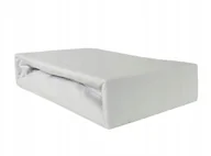 Prześcieradła - PRZEŚCIERADŁO Z GUMKĄ BIAŁE 100x180 Jersey PREMIUM GRUBE Bawełna 100% - miniaturka - grafika 1