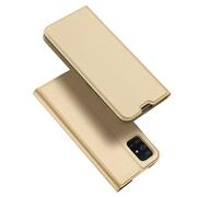 Etui i futerały do telefonów - Dux Ducis Skin Pro kabura etui pokrowiec z klapką Samsung Galaxy A71 złoty - miniaturka - grafika 1