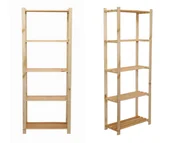 Regały - Sosnowy Regał Stojak Półki 5-półkowy RA – Naturalny Drewno Sosnowe Szlifowane / Wamar-Sosenka - miniaturka - grafika 1
