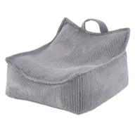 Krzesła obrotowe dla dzieci - MISIOO Puffy Square Fotel, 77x67x50, szary, sztruks - miniaturka - grafika 1