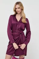 Sukienki - Guess sukienka kolor fioletowy mini prosta - miniaturka - grafika 1