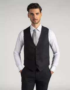 kamizelka rosolini slim fit granatowy - Kamizelki męskie - miniaturka - grafika 1