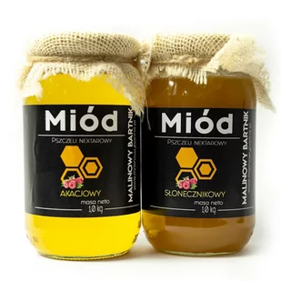 Zestaw Miodów Akacjowy i Słonecznikowy - 2 kg - Miód - miniaturka - grafika 1