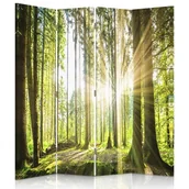 Parawany - Parawan dwustronny obrotowy FEEBY, Las Zielony 145x170 - miniaturka - grafika 1