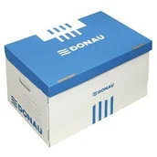 Pudła i kartony archiwizacyjne - Donau Pudło archiwizacyjne zbiorcze do 6 pudełek 80mm otwierane z góry niebieskie PU.037.194/4 - miniaturka - grafika 1