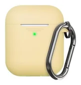 Akcesoria do słuchawek - KeyBudz Elevate Keychain do AirPods 1/2 pastel yellow - miniaturka - grafika 1