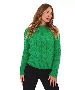 Joe Browns Damski sweter z dzianiny kablowej, zielony, 16, ZIELONY, 42 - Swetry damskie - miniaturka - grafika 1